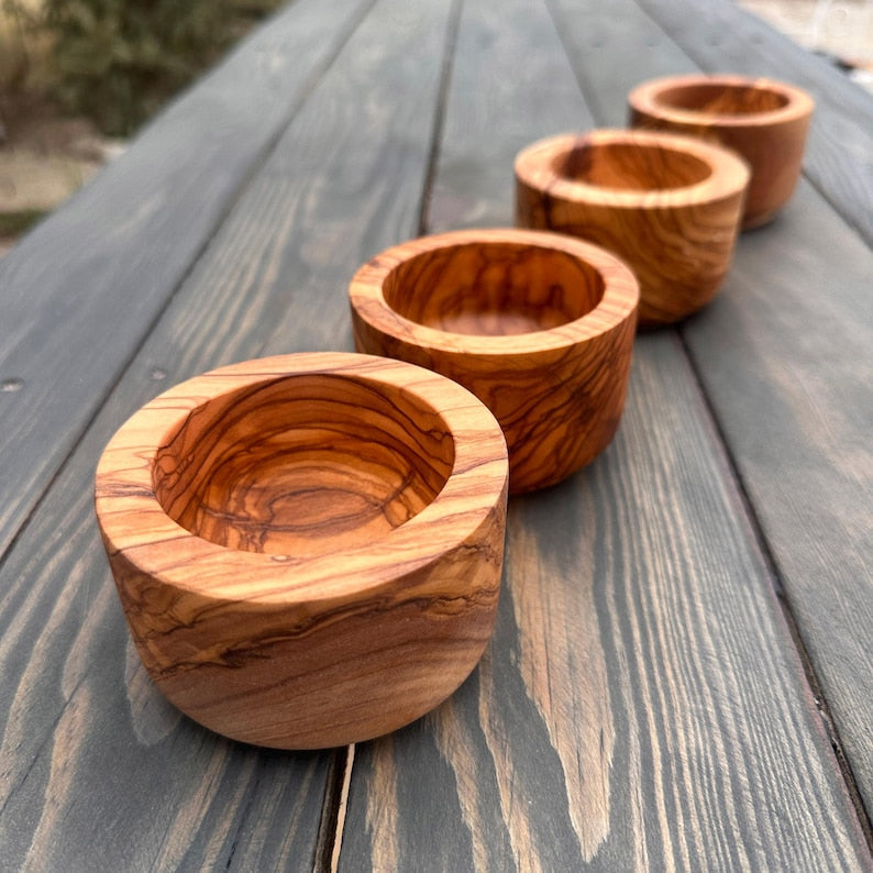 Handcrafted Olive Wood Snack Bowl – Rustic Mediterranean Serving Dish