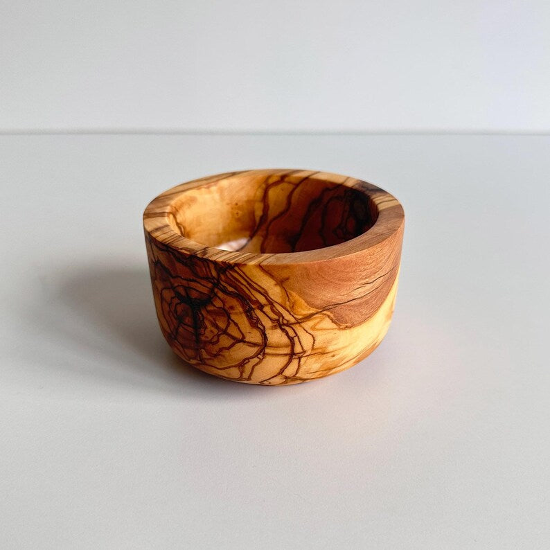 Handcrafted Olive Wood Snack Bowl – Rustic Mediterranean Serving Dish