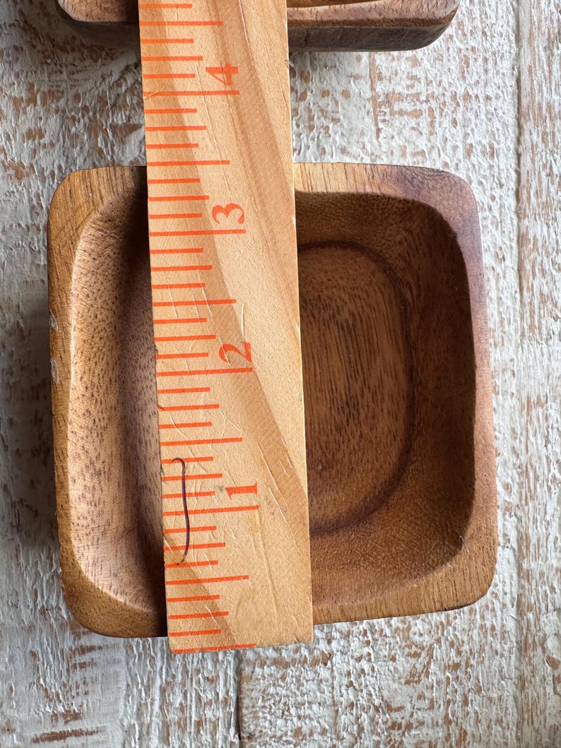 Mini Wood Bowl, Mini Square Acacia wood bowl