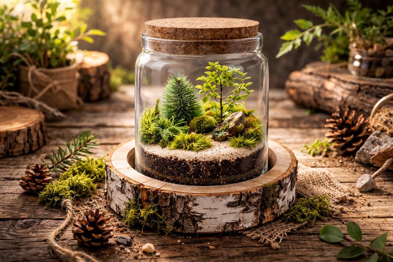 Birch Wood Bowl 20–24 cm – Rustic Wooden Tray Natural Wood Centerpiece Handmade Decor